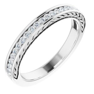 14k white 1/3 ctw diamond anniversary band