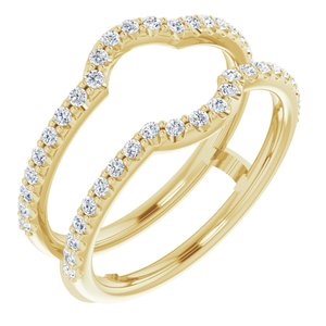 14k yellow 3/8 ctw diamond ring guard