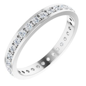 platinum 1/2 ctw diamond eternity band size 5