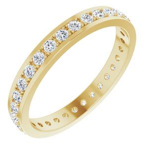 14k yellow 1/2 ctw diamond eternity band size 5