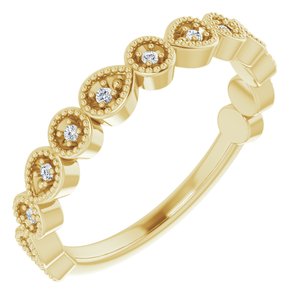 14k yellow .07 ctw diamond anniversary band