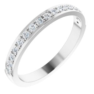 14k white 1/4 ctw diamond anniversary band