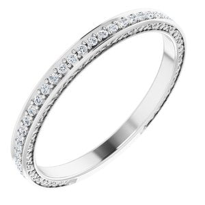 14k white 1/5 ctw diamond anniversary band