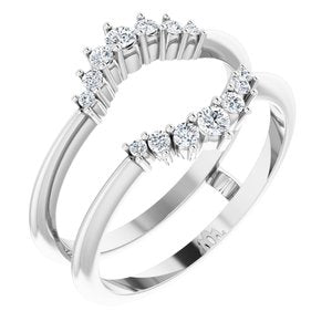 platinum 1/4 ctw diamond ring guard