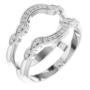 platinum 1/8 ctw diamond ring guard