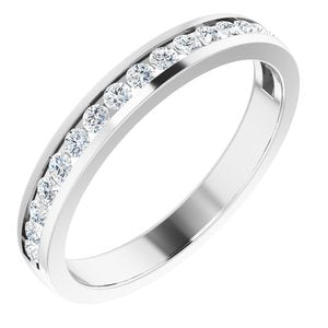 14k white 3/8 ctw diamond channel-set anniversary band