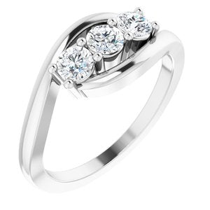 14k white 5/8 ctw diamond anniversary ring