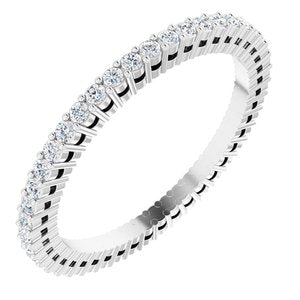 platinum 1/2 ctw diamond eternity band size 8