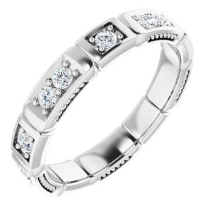 platinum 1/2 ctw diamond eternity band size 7