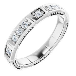 platinum 3/8 ctw diamond eternity band size 5