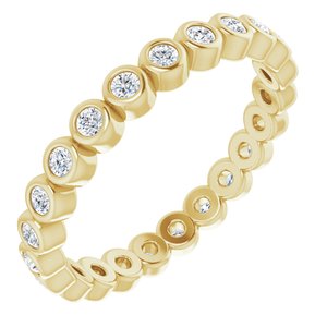 14k yellow 1/3 ctw diamond eternity band size 4.5