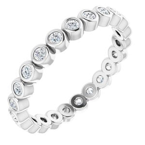 platinum 1/3 ctw diamond eternity band size 4.5