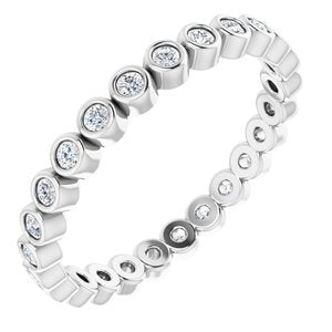 platinum 1/3 ctw diamond eternity band size 8