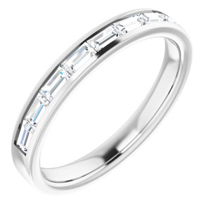 14k white 1/2 ctw diamond channel-set anniversary band