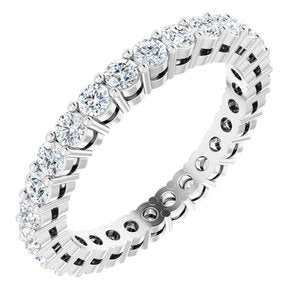 platinum 7/8 ctw diamond eternity band size 5.5