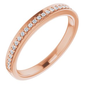 14k rose 1/8 ctw diamond anniversary band 