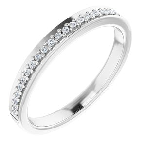 platinum 1/8 ctw diamond anniversary band 