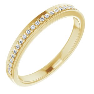 14k yellow 1/8 ctw diamond anniversary band 