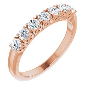 14k rose 1/2 ctw diamond anniversary band