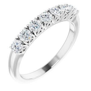 14k white 1/2 ctw diamond anniversary band