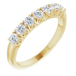 14k yellow 1/2 ctw diamond anniversary band