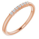 14k rose 1/10 ctw diamond anniversary band