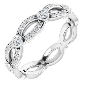 platinum 1/2 ctw eternity band