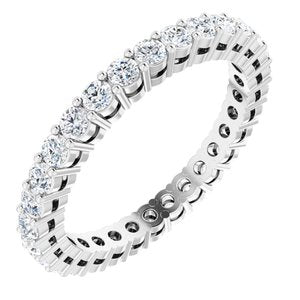 platinum 9/10 ctw diamond eternity band size 6