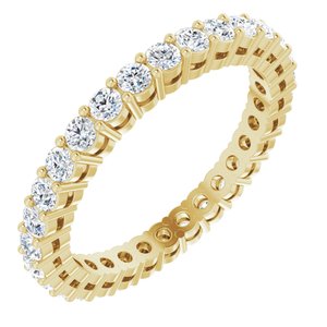 14k yellow 3/8 ctw diamond anniversary band size 6