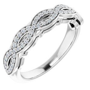 14k white 1/4 ctw diamond anniversary band