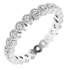 platinum 1/5 ctw diamond eternity band size 6