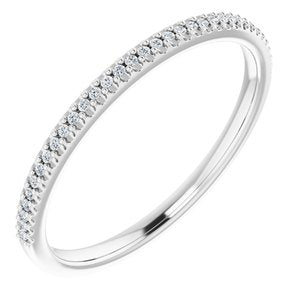 14k white 1/10 ctw diamond anniversary band