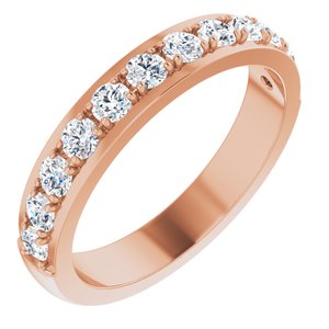 14k rose 3/4 ctw diamond anniversary band