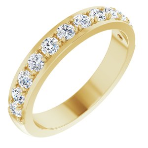 14k yellow 3/4 ctw diamond anniversary band