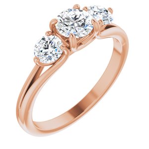 14k rose 1 ctw diamond anniversary band