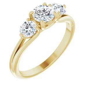 14k yellow 1 ctw diamond anniversary band