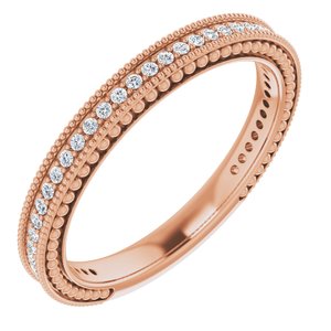 14k rose 1/5 ctw diamond anniversary band