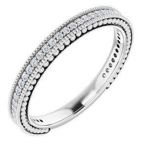 14k white 1/5 ctw diamond anniversary band