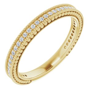 14k yellow 1/5 ctw diamond anniversary band