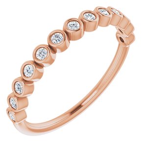 14k rose 1/5 ctw diamond anniversary band