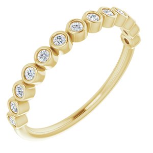 14k yellow 1/5 ctw lab-grown diamond anniversary band