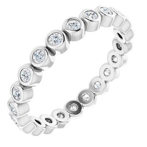 platinum 1/3 ctw diamond eternity band size 4