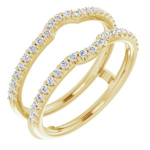 14k yellow 3/8 ctw diamond ring guard