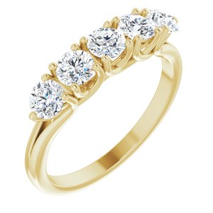 14k yellow 1 ctw diamond anniversary band