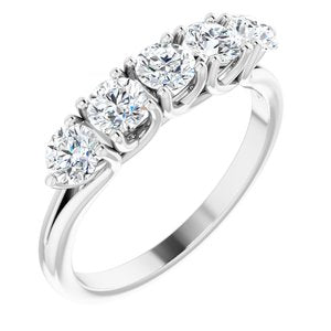 14k white 1 ctw diamond anniversary band