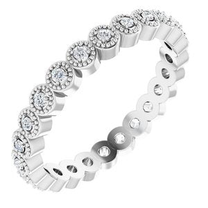 platinum 1/5 ctw diamond eternity band size 6.5