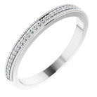 .08 ctw diamond milgrain anniversary band