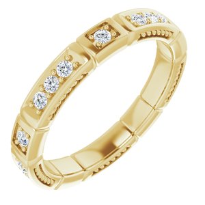 14k yellow 1/3 ctw diamond eternity band size 5