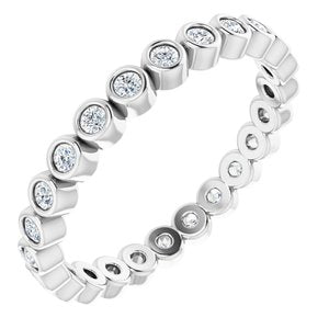 platinum 1/3 ctw diamond eternity band size 6