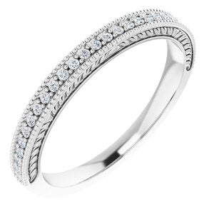 14k white 1/10 ctw diamond anniversary band